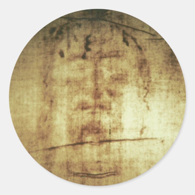 Turin Shroud Runt Klistermärke (Framsida)
