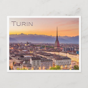 TURIN vid solnedgång - vykort