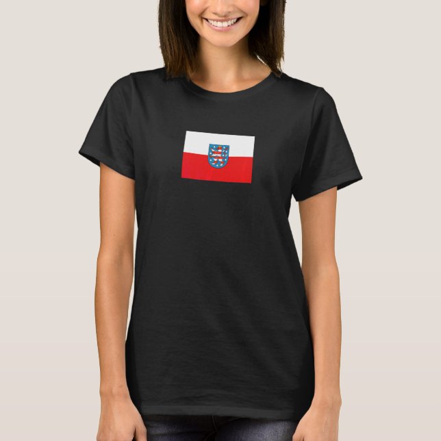 Turingiaflagga T Shirt (Framsida)