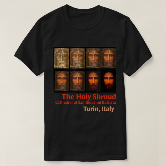 Turins omfång Heligan Ansikte av Jesus provfaser T Shirt (Design framsida)
