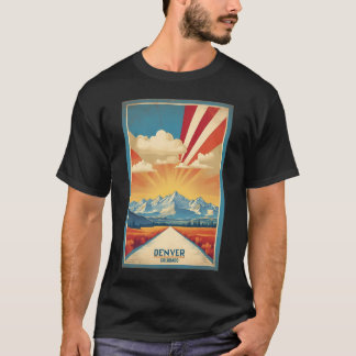 Turism Denver Colorado Usa Vintage resor T Shirt