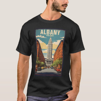 Turism i Albany New York Usa Vintage resor T Shirt