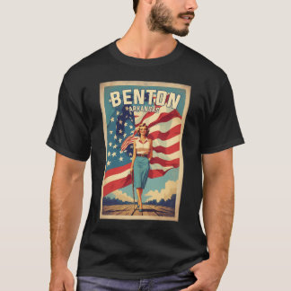 Turism i Benton Arkansas Usa Vintage resor T Shirt