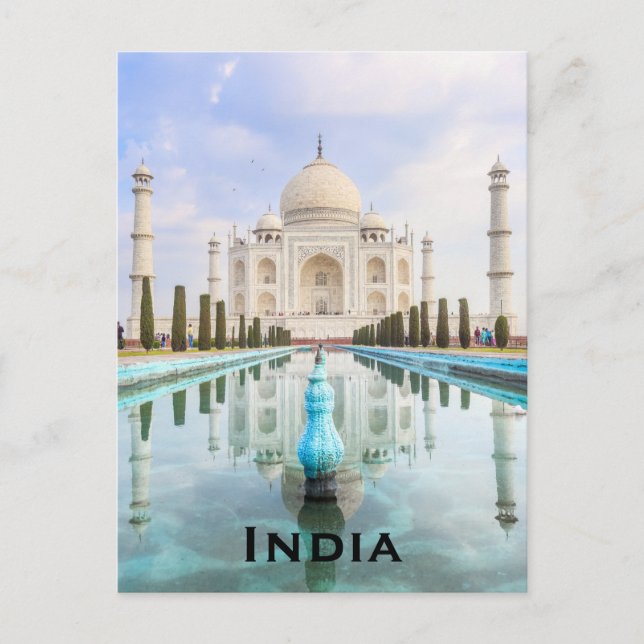 Turism i Indien Vintage resor Vykort (Framsida)