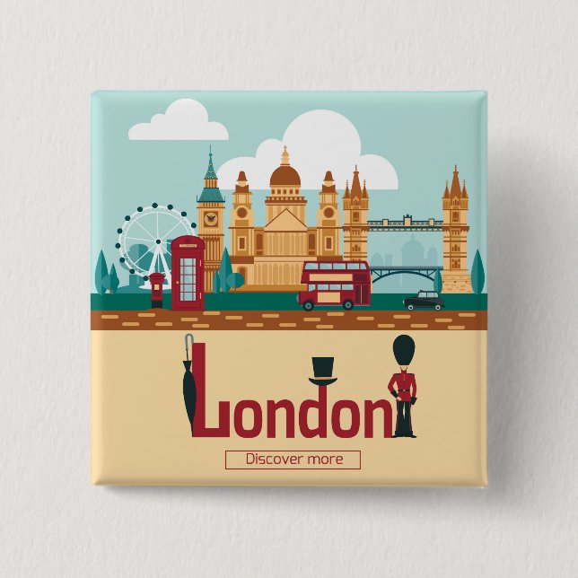 Turism i London Knapp (Framsida)