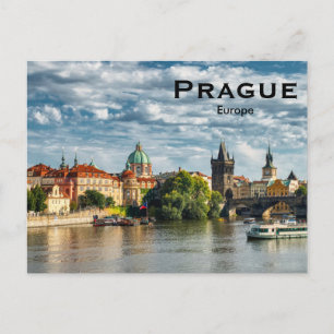 Turism i Prag Europa Vintage resor - tillägg Vykort