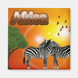 Turism i södra Afrika Vintage resor Magnet