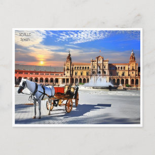 Turism i staden Sevilla i Sevilla i Spanien Vykort