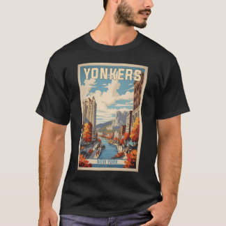 Turism i Yonkers New York Usa Vintage resor T Shirt