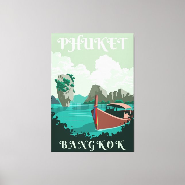 Turism Phuket Bangkok Canvastryck (Framsida)
