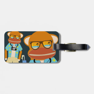Turism Sockmonkey Travel Märkre Bagagebricka