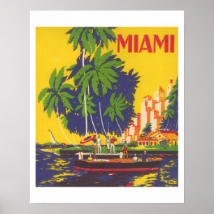 Turismen Miami Florida vintage 1930-talet Poster