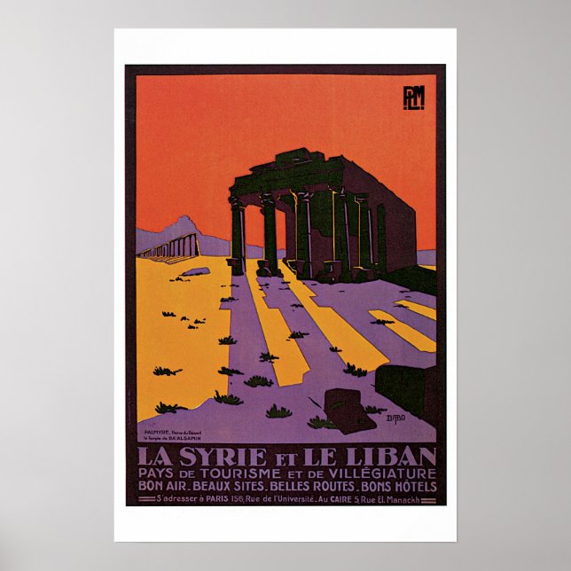 Turismen Vintage resor Poster (Framsidan)