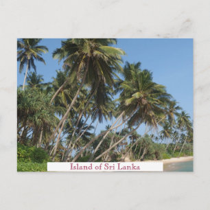 Turismtillägg för ön Sri Lanka Vintage resor Vykort