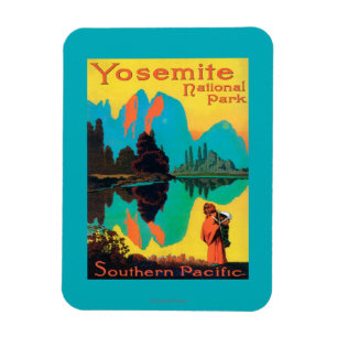 Turist- affisch - Yosemite nationalpark, CA Magnet