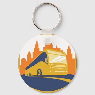 Turist- buss Keychain Nyckelring