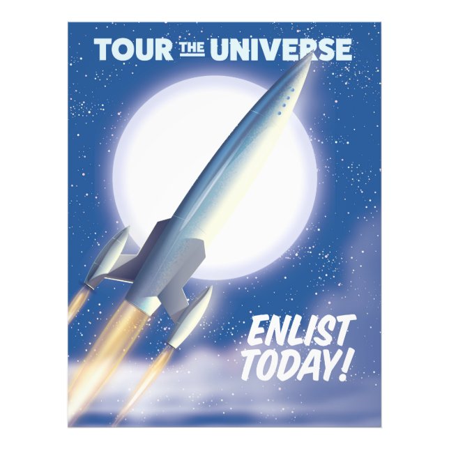 Turist i universum! Anmäl dig idag! Fototryck (Framsidan)