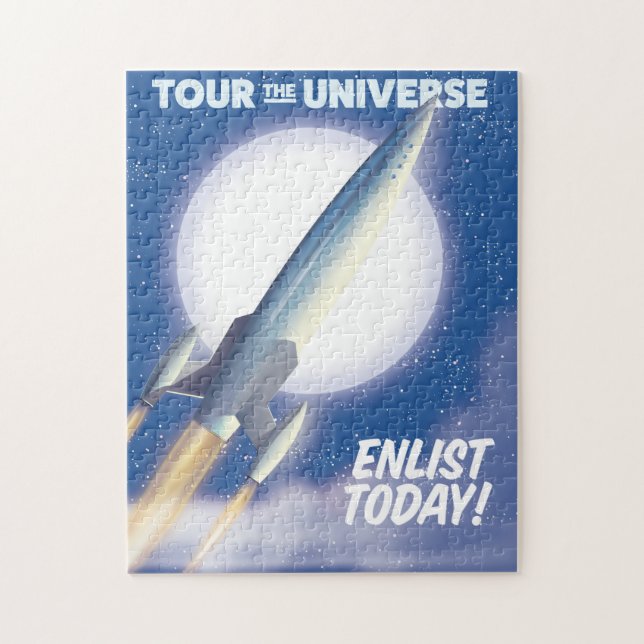 Turist i universum! Anmäl dig idag! Pussel (Vertikal)