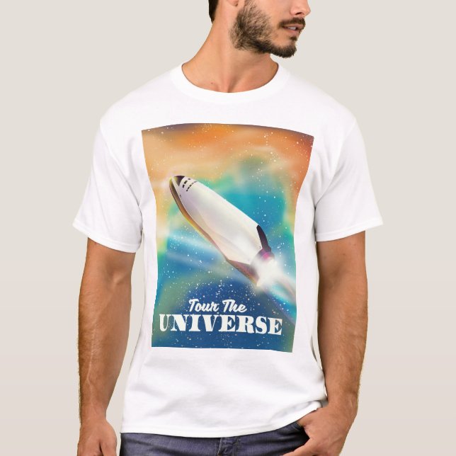 Turist i universum rymdkonst. t shirt (Framsida)