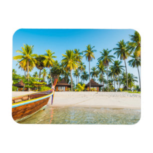 Turist- semesterort bungalower på stranden   magnet