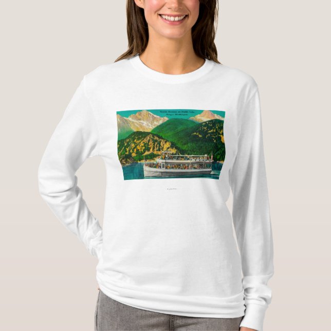 Turist- Steamer på Diablo sjön, Skagit T Shirt (Framsida)