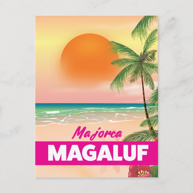 Turistaffe på stranden i Magaluf Majorca Vykort (Framsida)