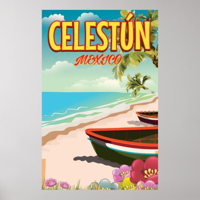 Turistaffisch i Celestún Mexiko Poster (Framsidan)