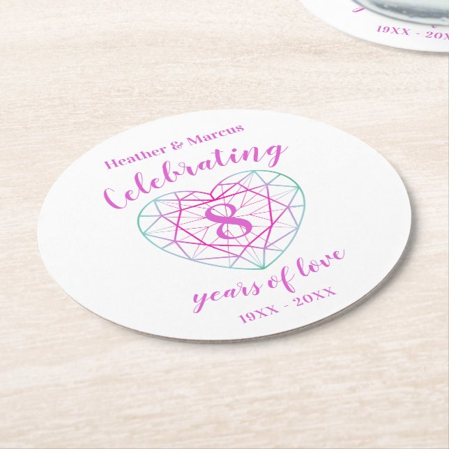 Turiståret 8 år efter kärlek-årsdagen i underlägg (Vinklad)