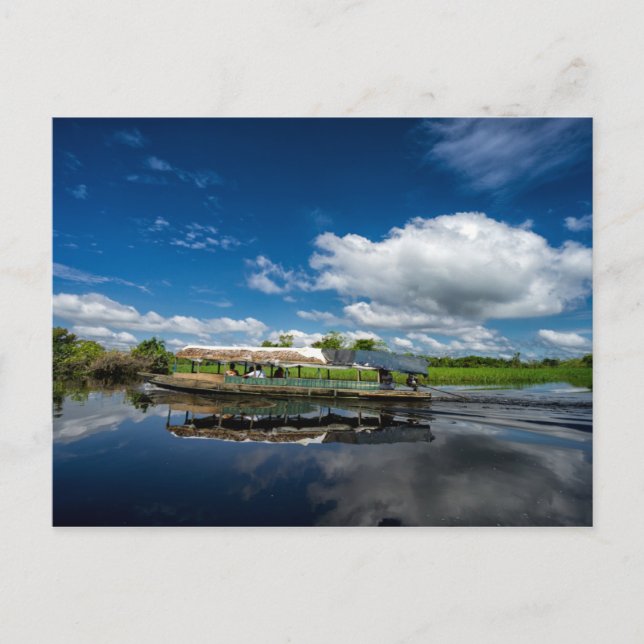 Turistbåtens reflektion vykort (Framsida)