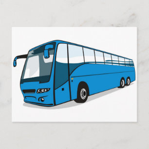 turistbusstransport i buss vykort