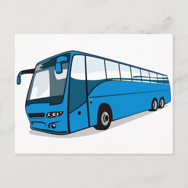 turistbusstransport i buss vykort (Framsida)