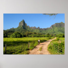 Turistcykling på tropiska morea-poster poster