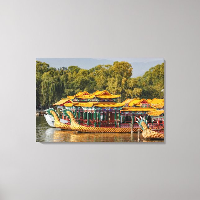 Turistdrakbåtar | Kunming Lake Canvastryck (Framsida)
