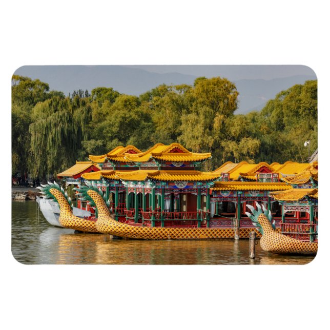 Turistdrake båtar | Kunming Lake Magnet (Horisontell)