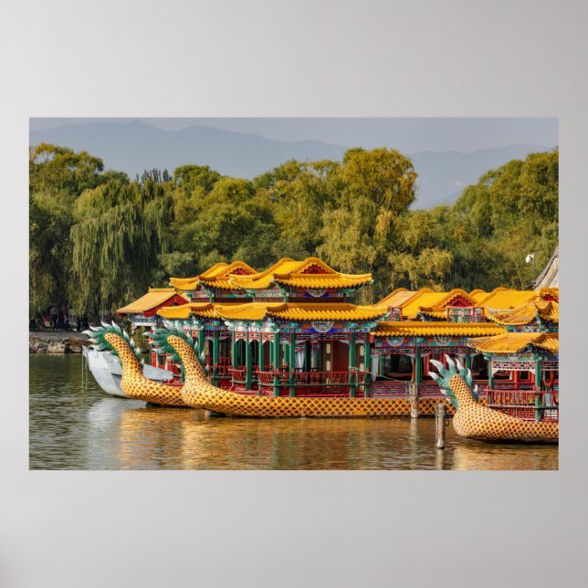 Turistdrake båtar | Kunming Lake Poster (Framsidan)