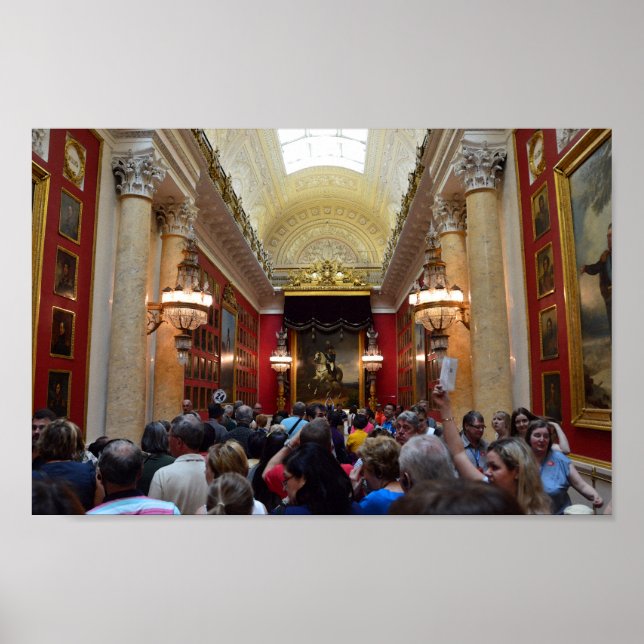 Turister på Hermitage Museum, Sankt Petersburg Poster (Framsidan)