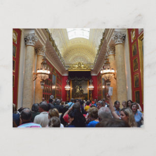 Turister på Hermitage Museum Vykort