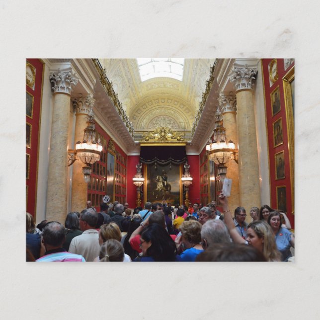 Turister på Hermitage Museum Vykort (Framsida)