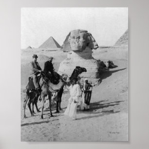 Turister som reser med Sphinx Poster