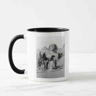 Turister som reser vid sphinxen mugg