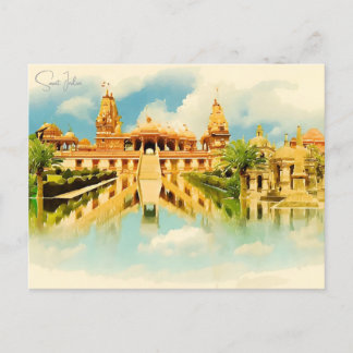 Turistexamen i vintage resor stad Surat India Vykort
