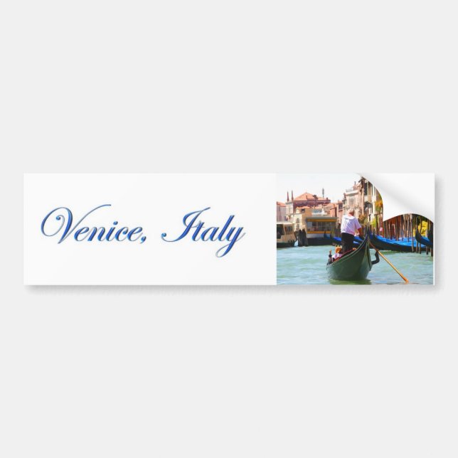 Turistfärd med gondol Venedig Italien Bildekal (Framsidan)