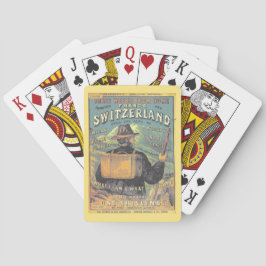 Turistguide för Schweiz Vintage Cover Art Casinokort