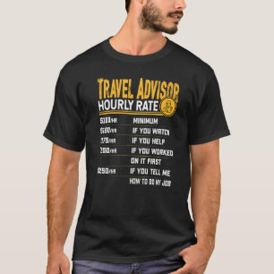 Turistguide för timtaxering av resetjänstrådgivare t shirt