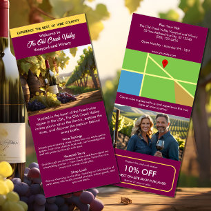 Turistinfo marknadsföring vineyard vinery bordeaux reklamkort