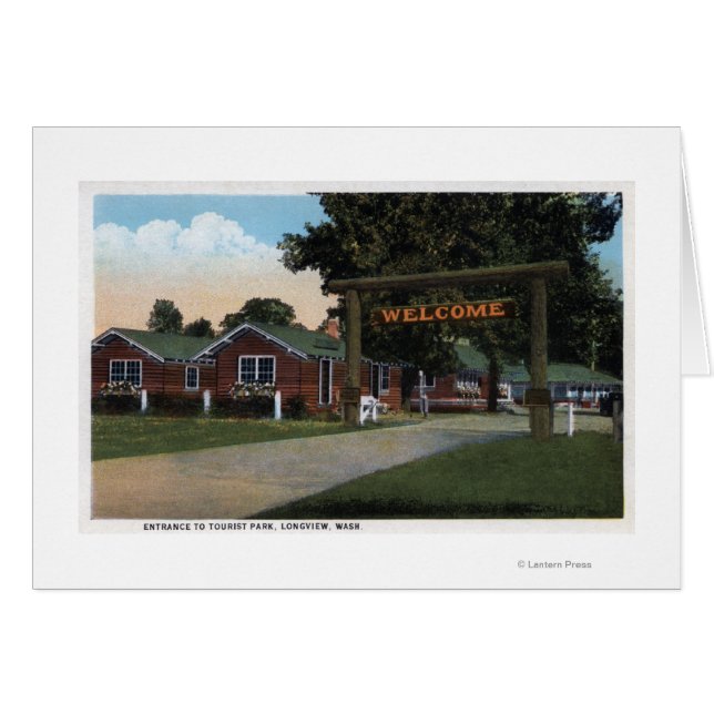 Turistparkens ingångsvy hälsningskort (Framsidan Horizontal)