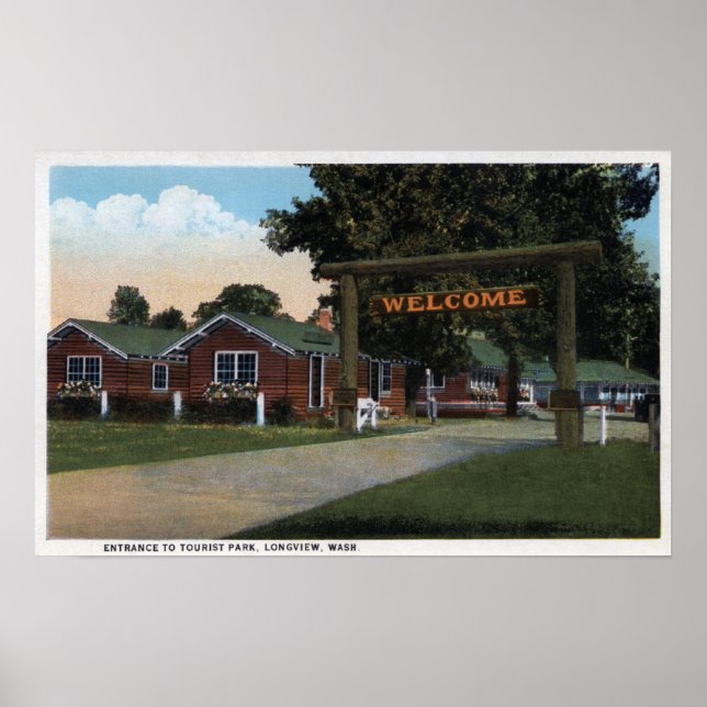 Turistparkens ingångsvy poster (Framsidan)