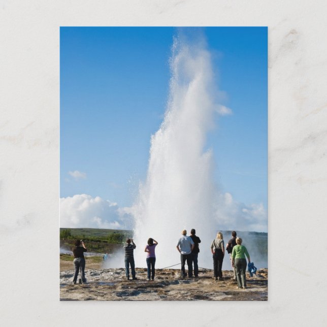 Turistvaktare Strokkur Vykort (Framsida)