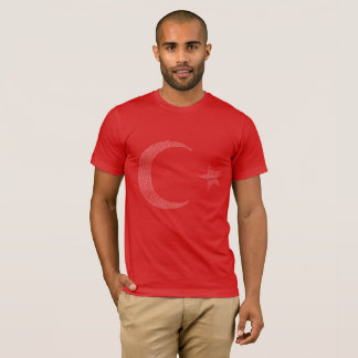 Türk Bayrağı - turkisk flagga med befrielsemars T-shirt