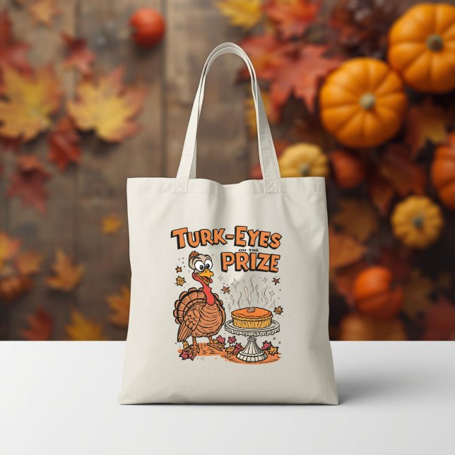 Turk-öron på Priset - Rolig Thanksgiving-kalkon Tygkasse (Skapare uppladdad)